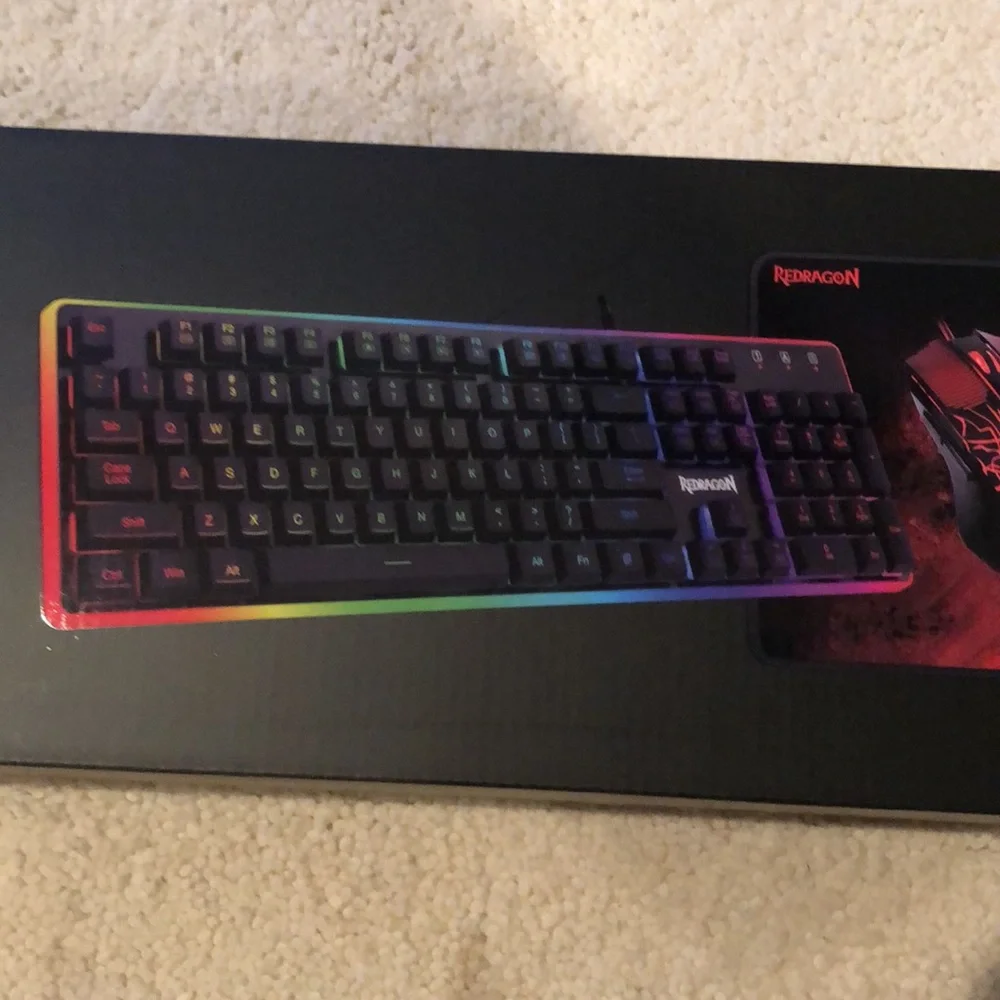 NWT unopened Redragon gaming essentials Keyboard/Mouse/Mousepad